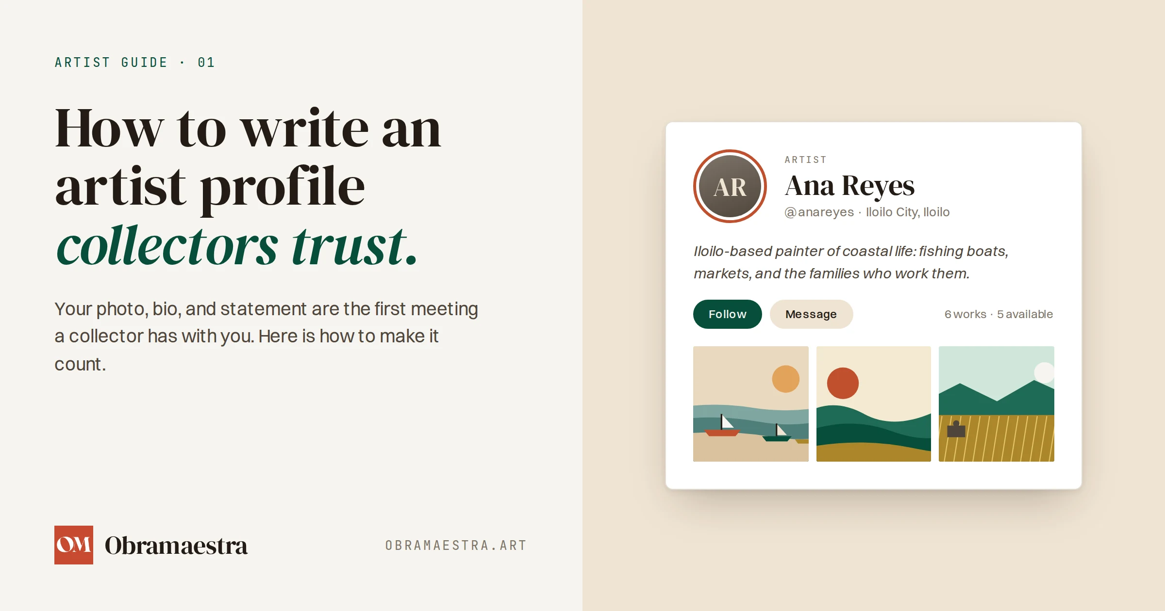 How to write an artist profile collectors trust